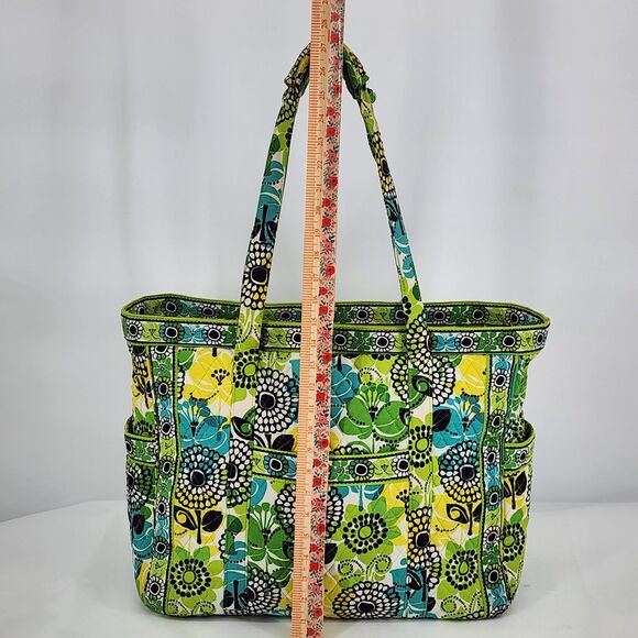 Vera Bradley Retired Limes Up Green Large Weekender Get Going Tote Bag RARE - Picture 11 of 11